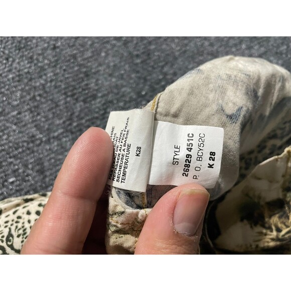 Vintage Liz Claiborne Blouse Women's XL Jungle Safari Print Short Sleeve - Picture 10 of 12